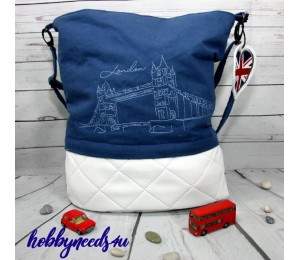 Stickserie - London Line Art inkl. Anhänger & Tasche ITH